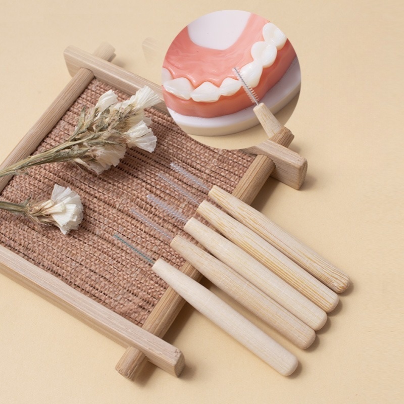 Bamboo Toothbrush - 2 Buah Celah Menyikat Interdental Bambu