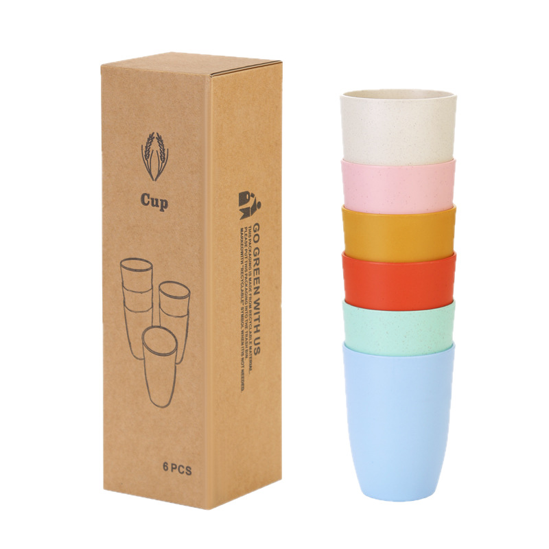 Reusable Straw - Gelas Jerami Gandum 6pcs Tahan Banting