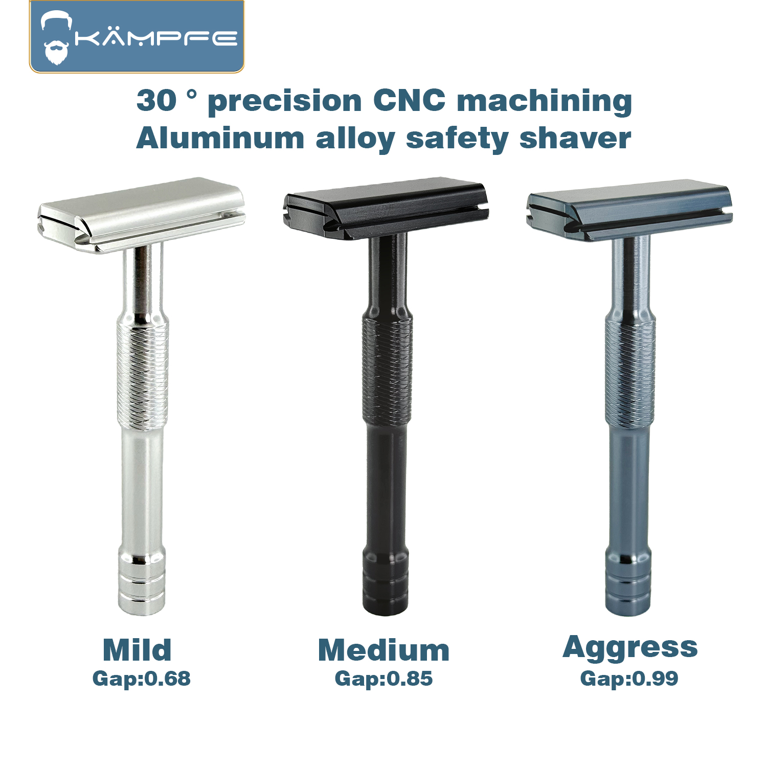 Safety Razor Handle - Pisau Cukur Manual KAMPFE CNC Carving