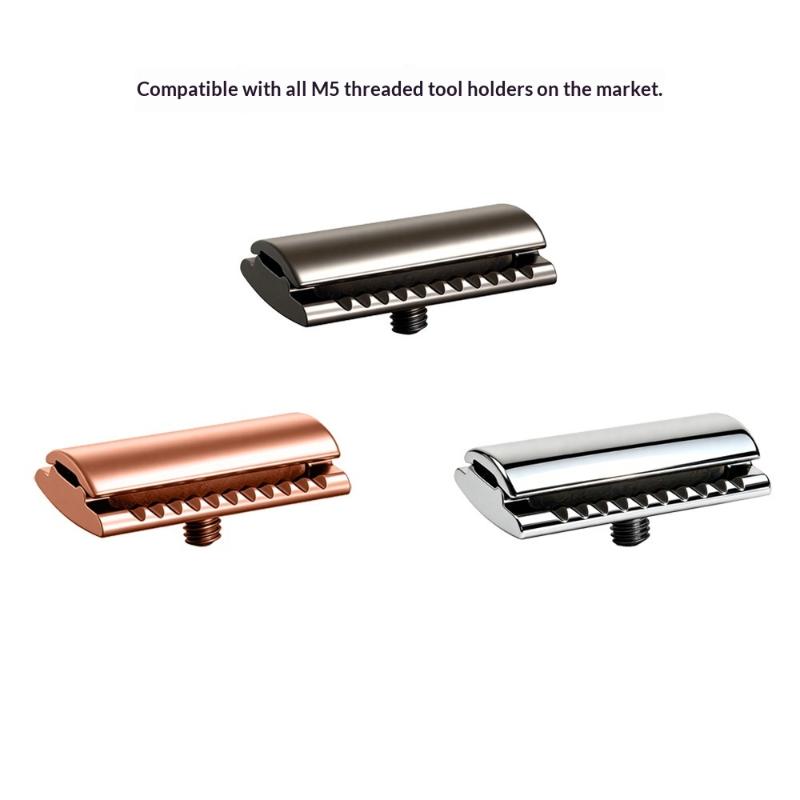 Safety Razor Handle - Pisau Cukur Manual Hitam Doff dengan
