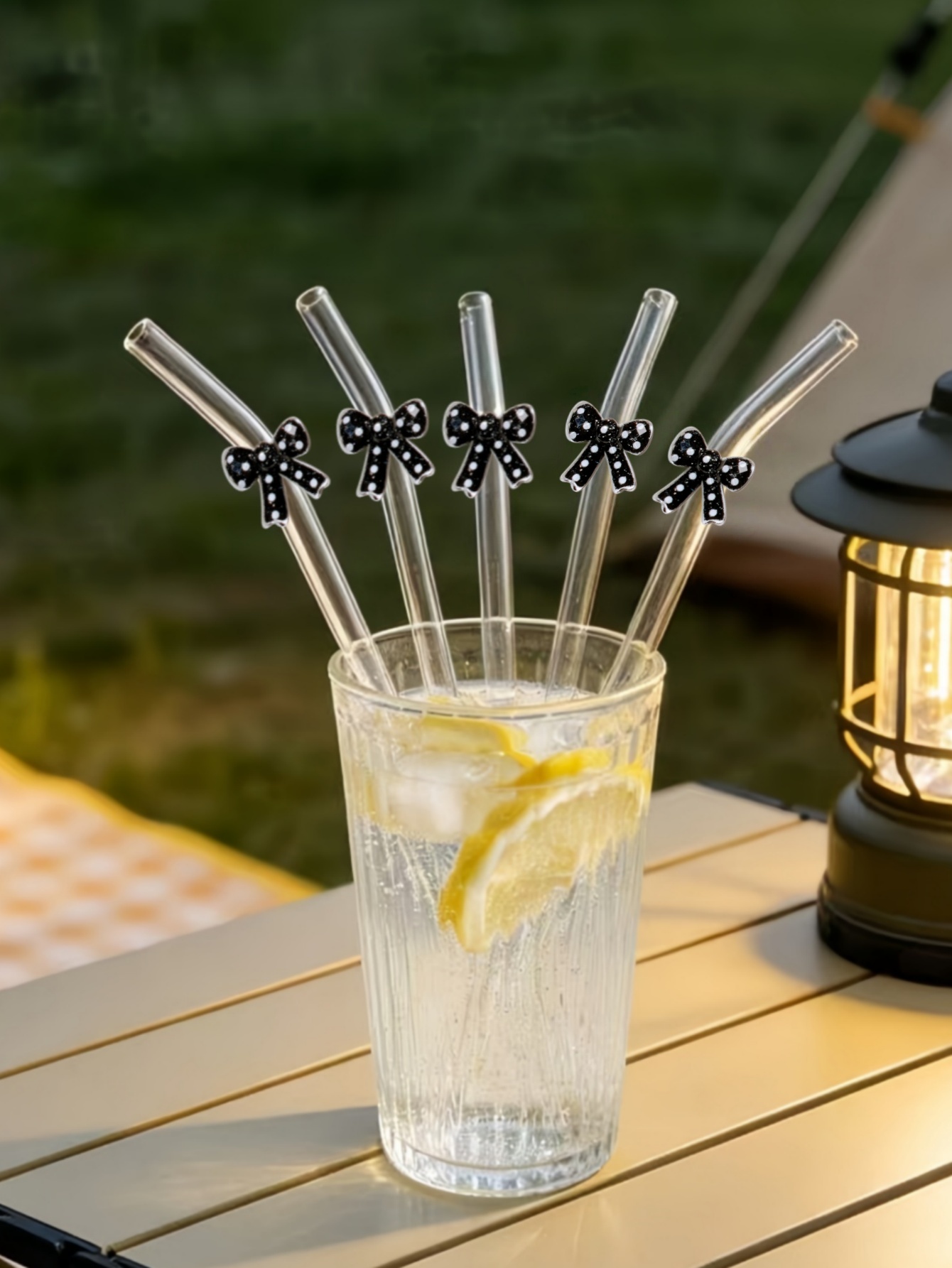 1/3/6 Buah Sedotan Kaca Pita P - Reusable Straw ulasan dan harga