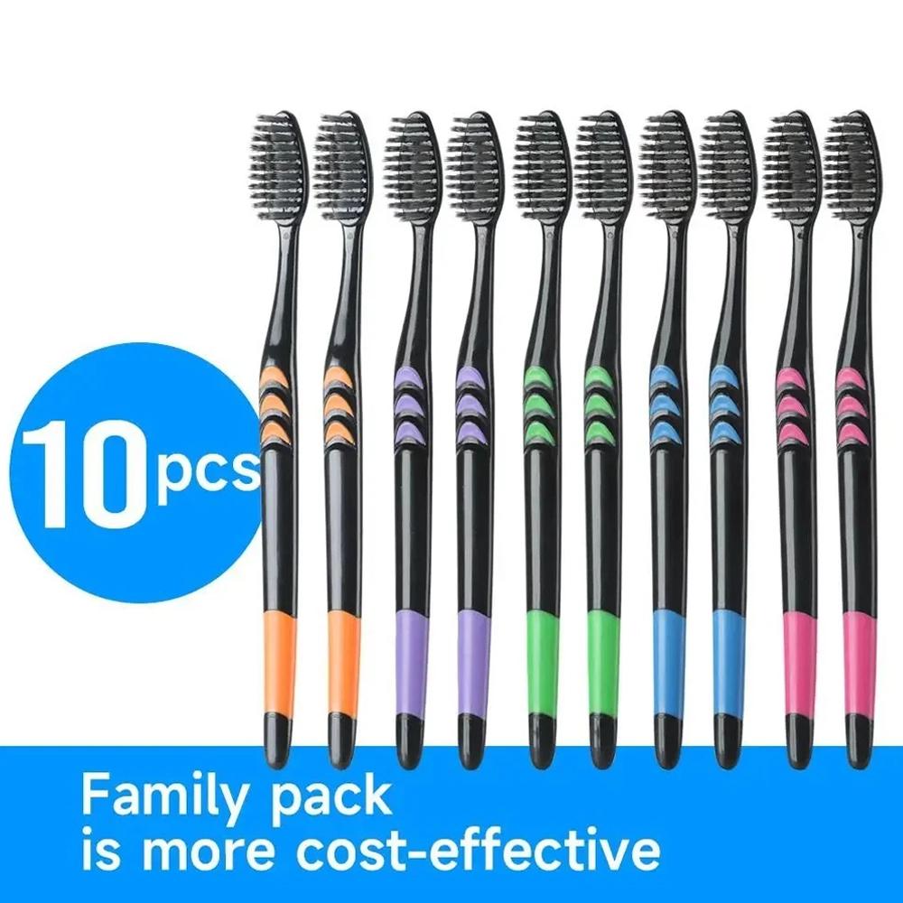 10 Buah Sikat Gigi Arang Bambu - Bamboo Toothbrush ulasan dan harga