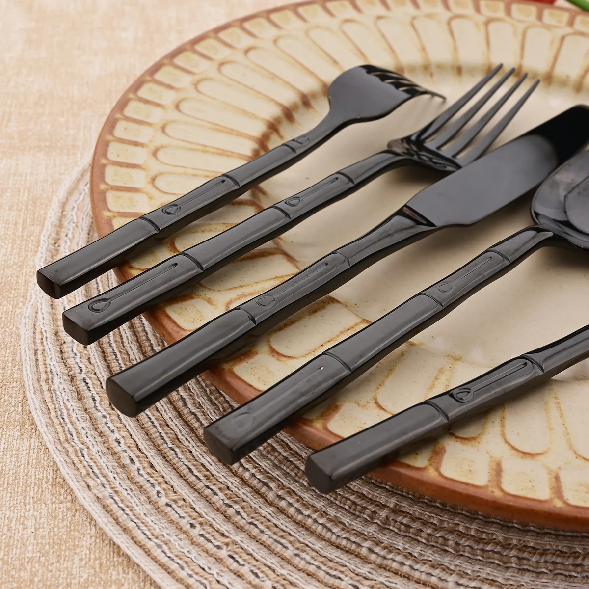 5 buah set alat makan (pisau,  - Bamboo Cutlery ulasan dan harga
