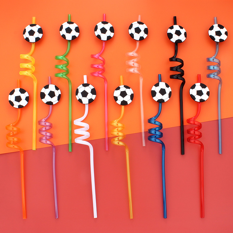 12 Buah Sedotan Bertema Sepak  - Reusable Straw ulasan dan harga
