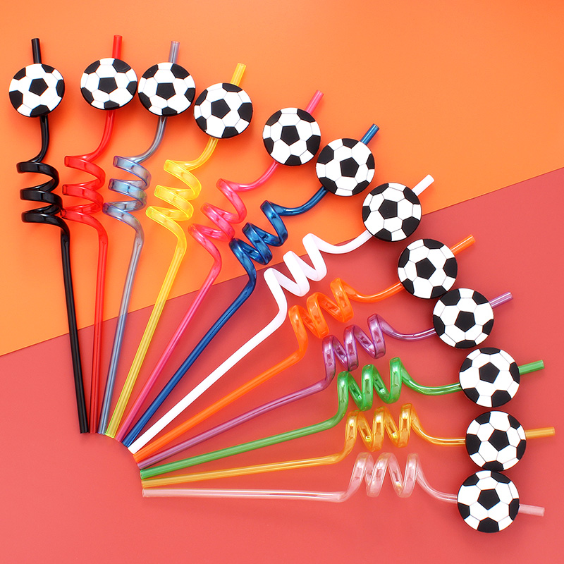 12 Buah Sedotan Bertema Sepak  - Reusable Straw ulasan dan harga
