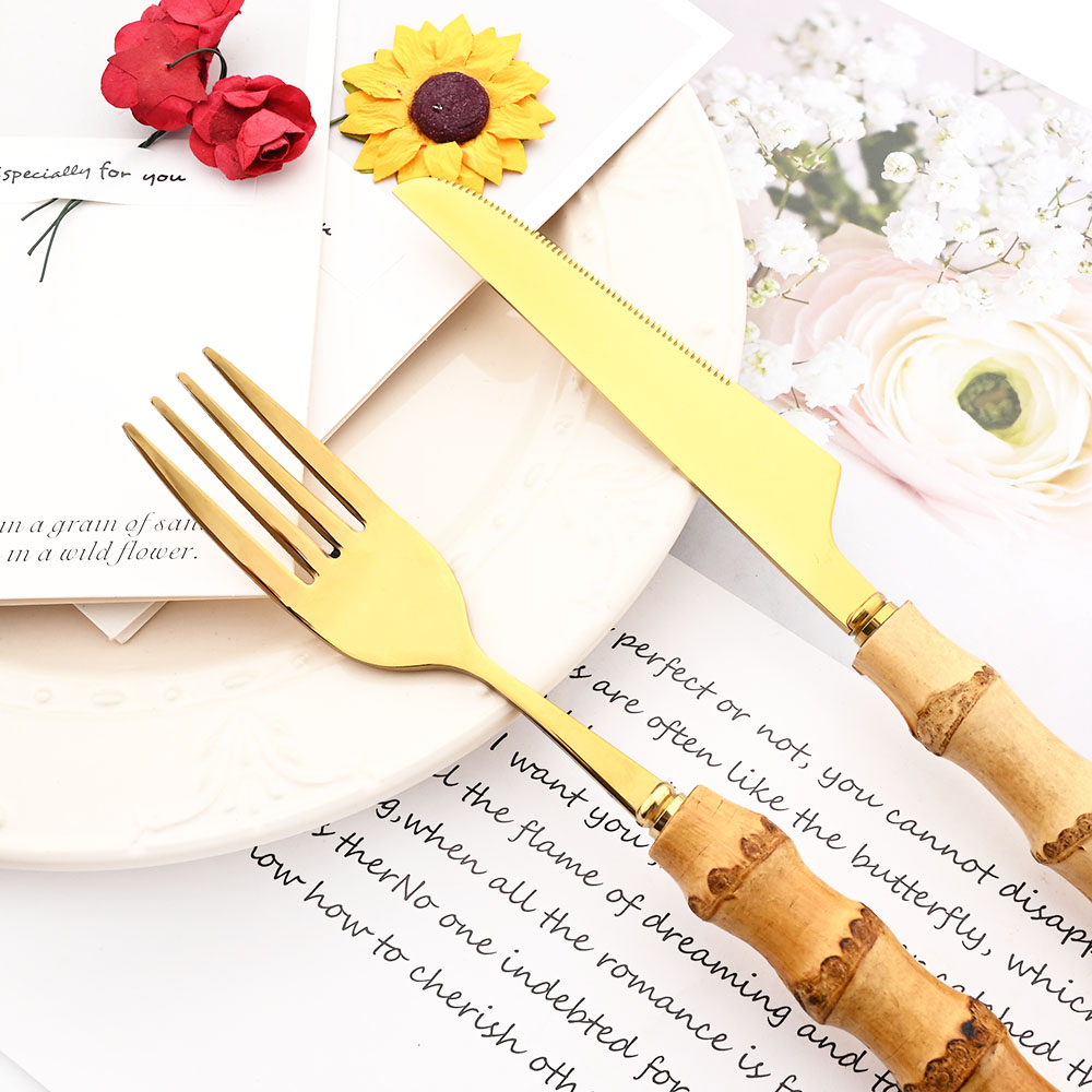 Drmfiy Set peralatan makan gar - Bamboo Cutlery ulasan dan harga