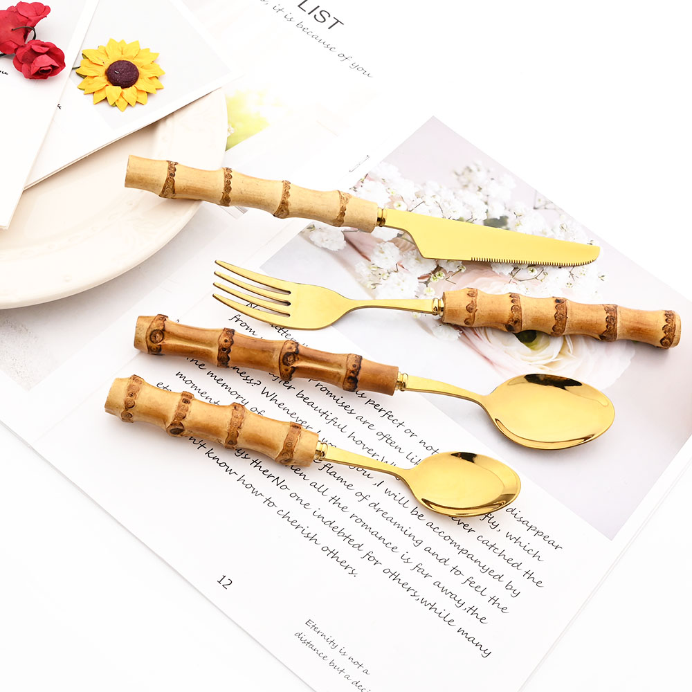 Drmfiy Set peralatan makan gar - Bamboo Cutlery ulasan dan harga