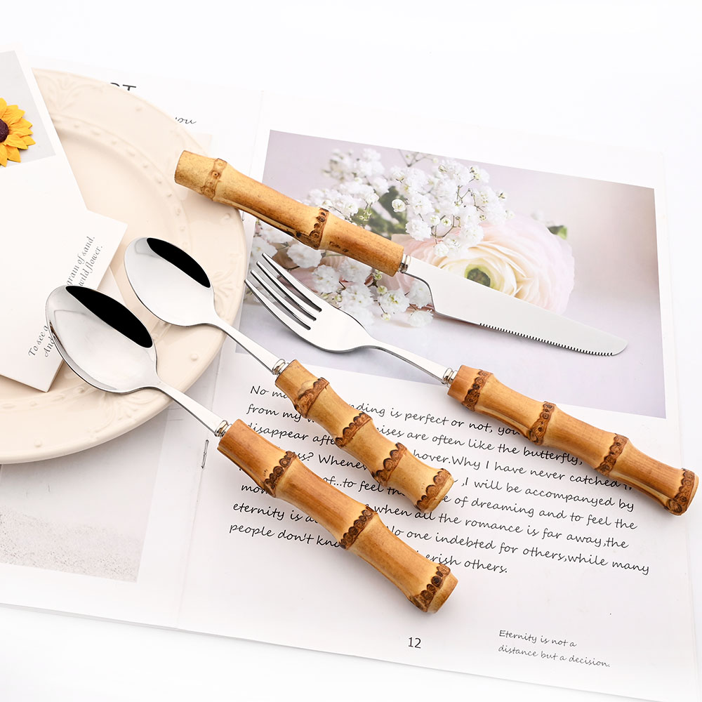 Drmfiy Set peralatan makan gar - Bamboo Cutlery ulasan dan harga