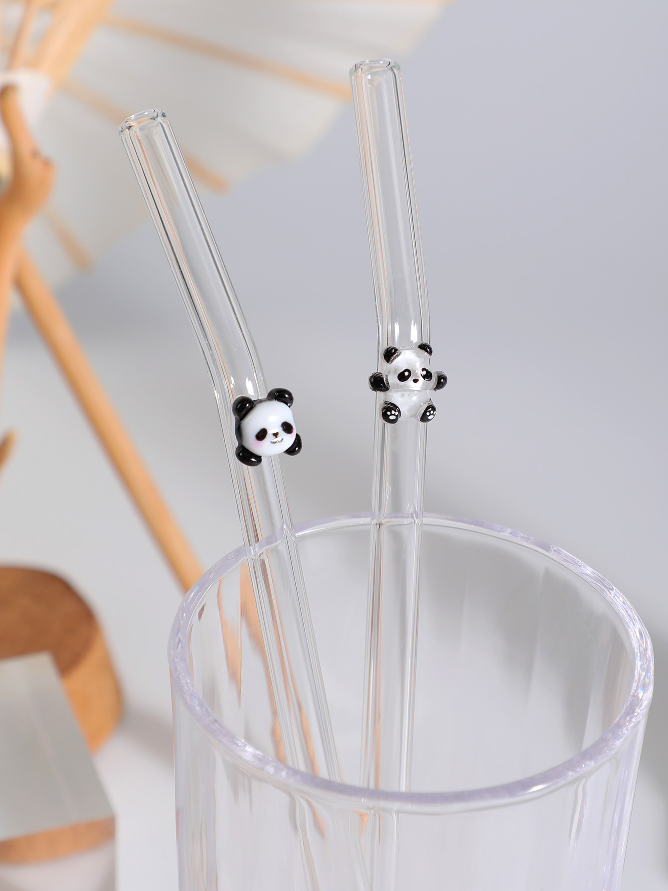 4/7 Buah Sedotan Kaca Bengkok  - Reusable Straw ulasan dan harga