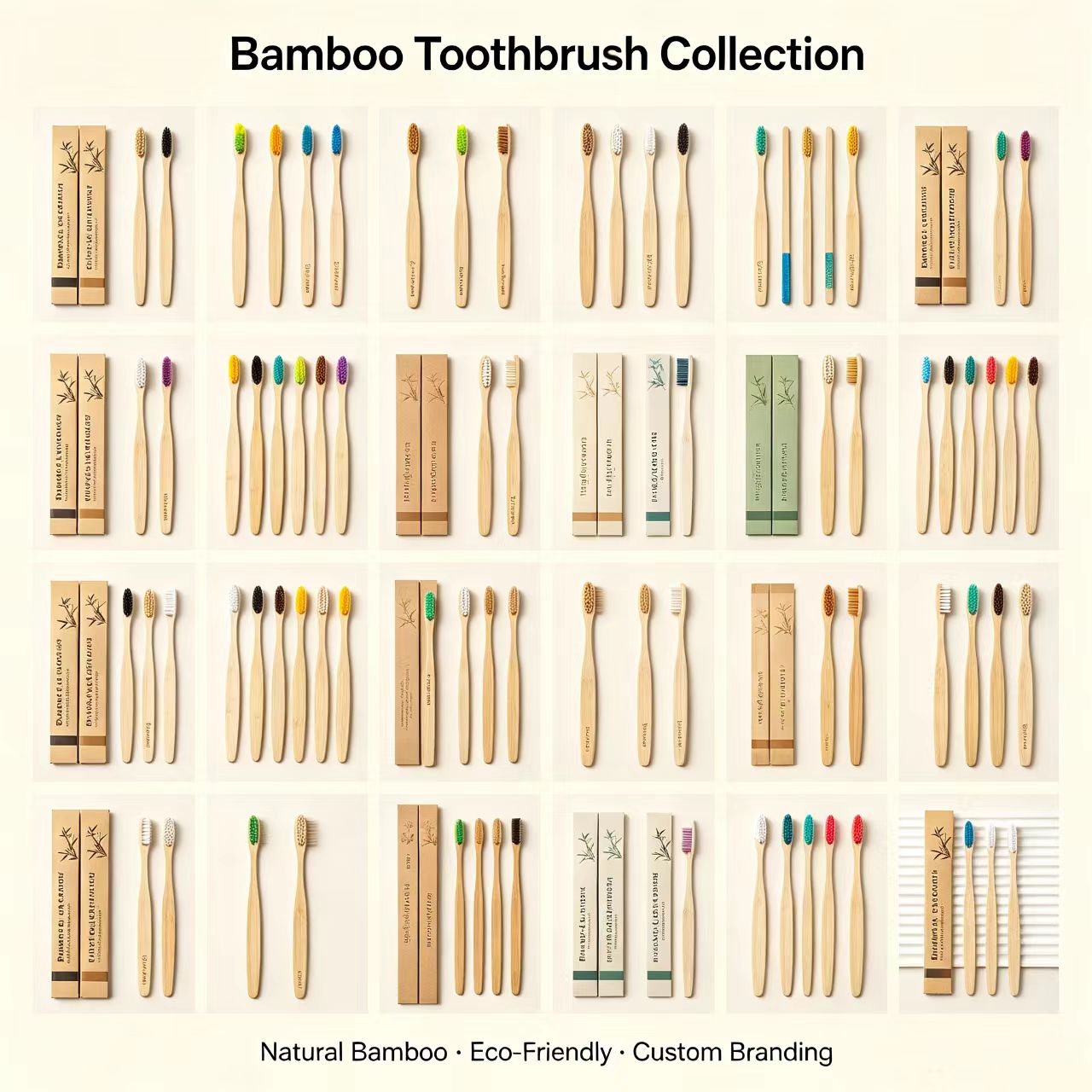 Sikat Gigi Bambu 100Pcs Ramah  - Bamboo Toothbrush ulasan dan harga