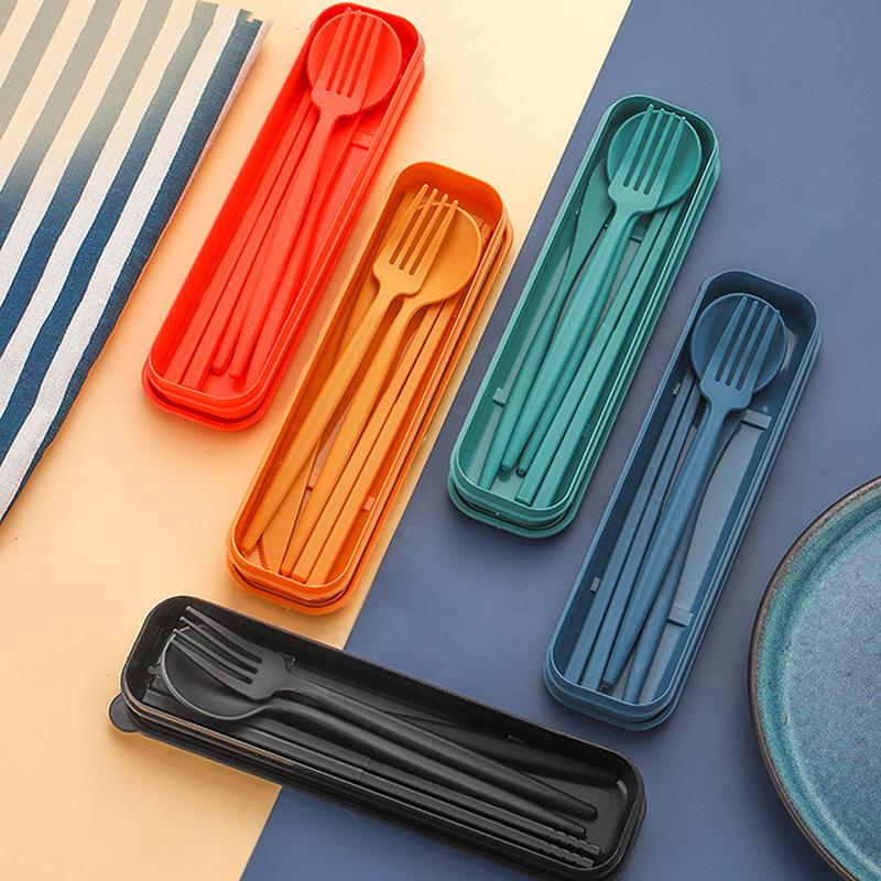 Set Peralatan Makan Portabel 4 - Bamboo Cutlery ulasan dan harga