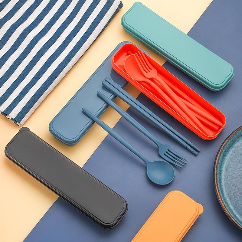 Set Peralatan Makan Portabel 4 - Bamboo Cutlery ulasan dan harga