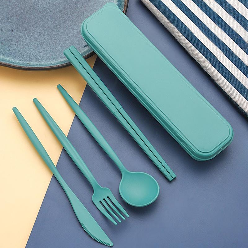 Set Peralatan Makan Portabel 4 - Bamboo Cutlery ulasan dan harga