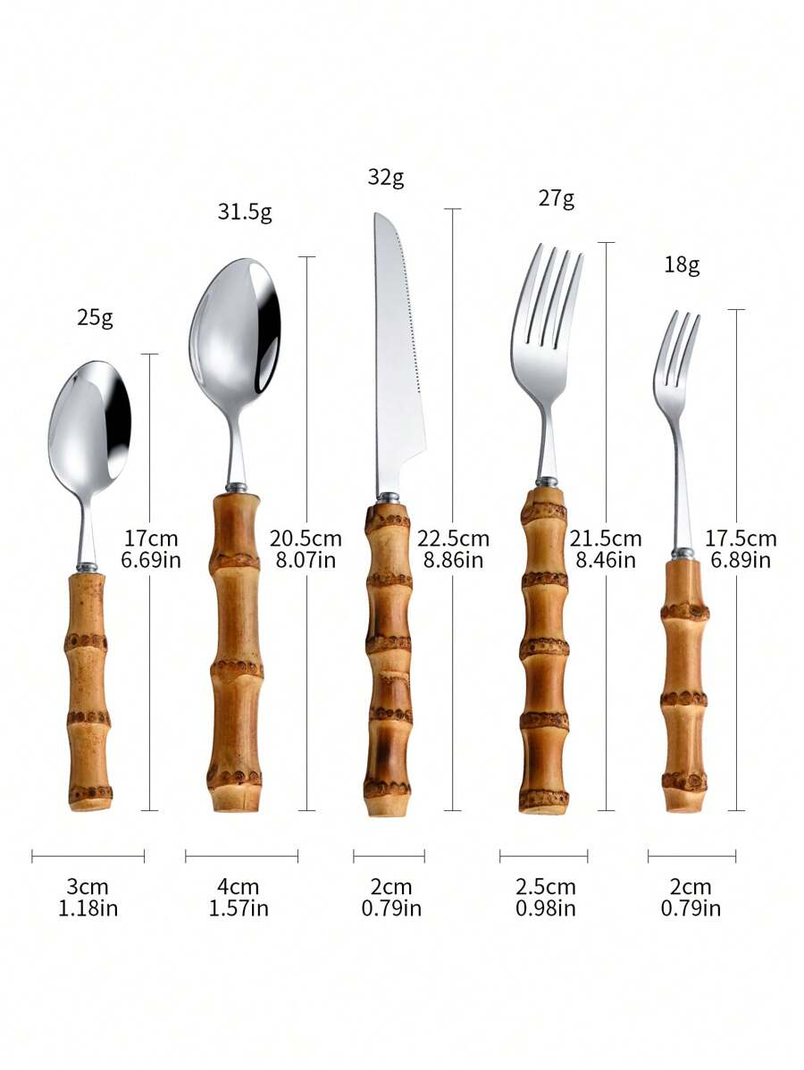 Set alat makan stainless steel - Bamboo Cutlery ulasan dan harga