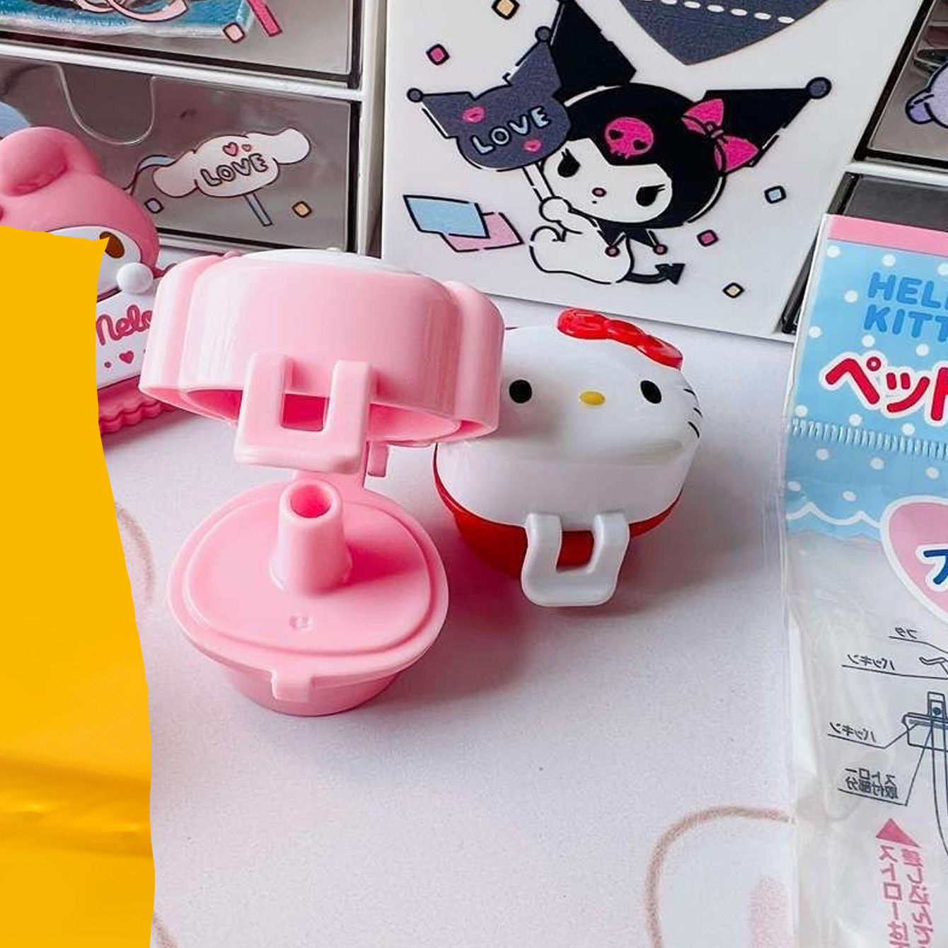 Tutup Botol Hello Kitty & My M - Reusable Straw ulasan dan harga