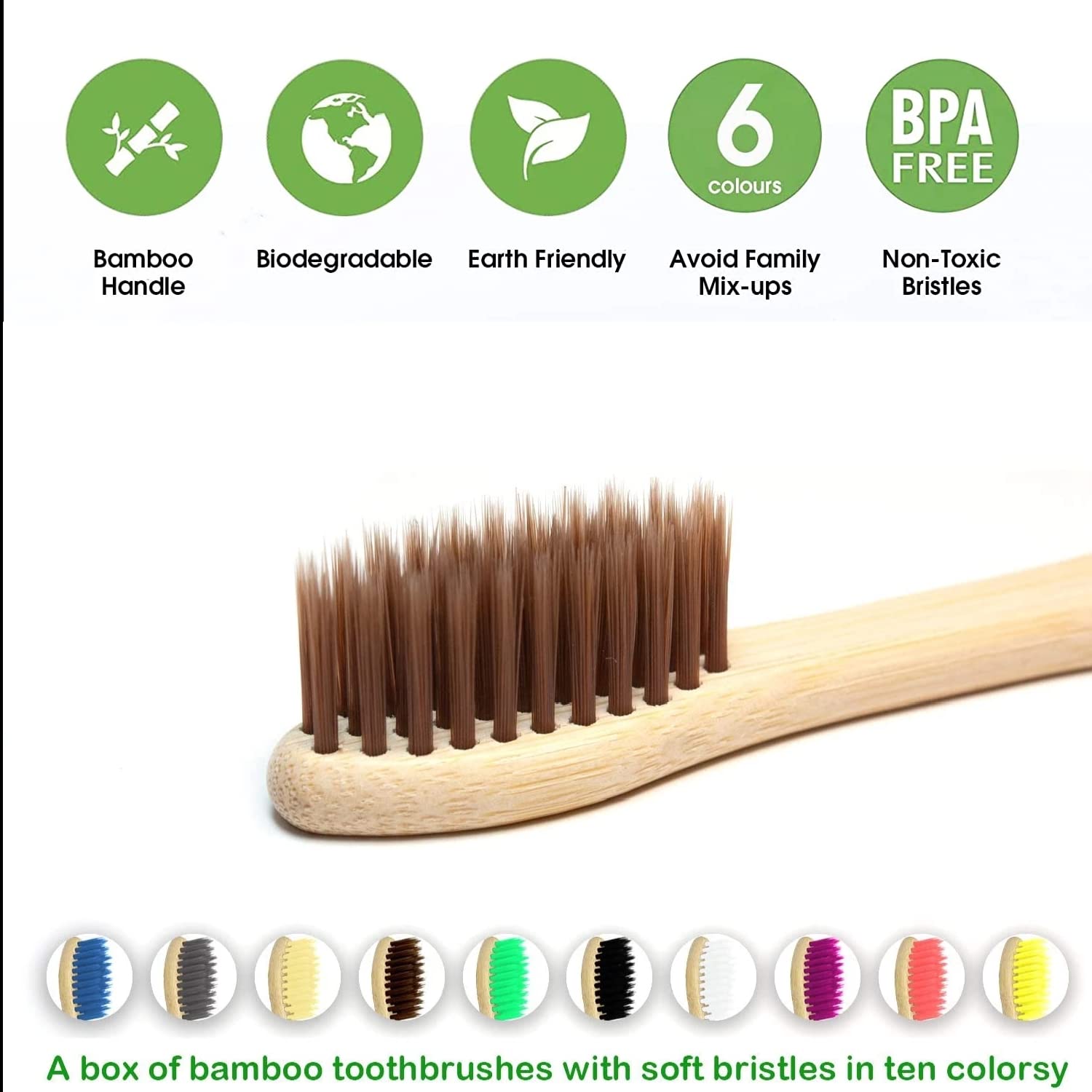 10 Pak Sikat Gigi Bambu Alami  - Bamboo Toothbrush ulasan dan harga