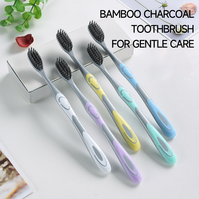 5/10 buah sikat gigi manual de - Bamboo Toothbrush ulasan dan harga