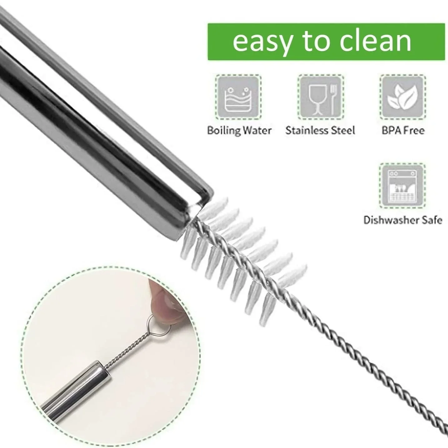 5/10 Buah Sedotan Minum Dapat  - Reusable Straw ulasan dan harga