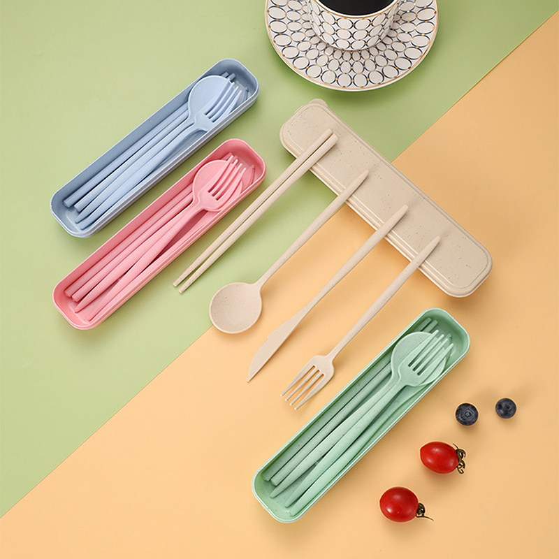 4 Buah/Set Peralatan Makan Por - Reusable Straw ulasan dan harga