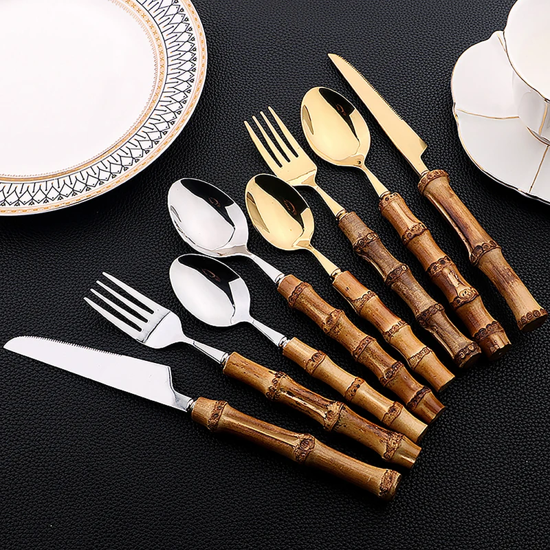 24 Buah Sendok Garpu Baja Taha - Bamboo Cutlery ulasan dan harga