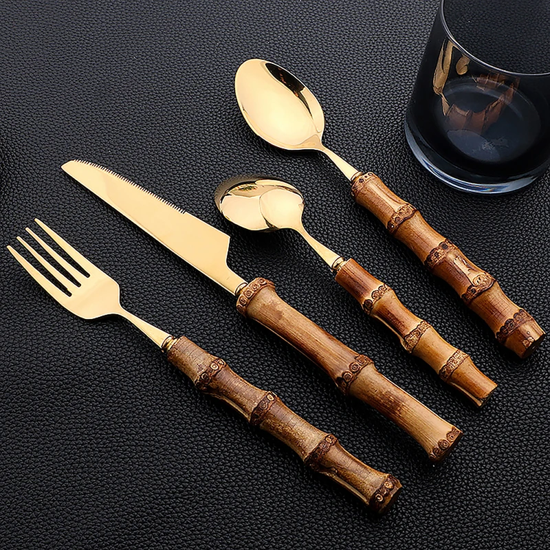 24 Buah Sendok Garpu Baja Taha - Bamboo Cutlery ulasan dan harga