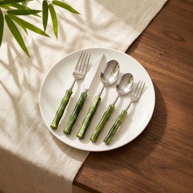Peralatan Makan Pisau, Garpu,  - Bamboo Cutlery ulasan dan harga